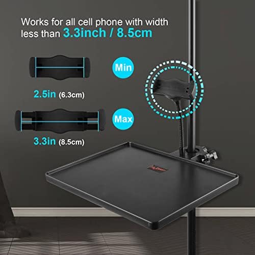 Mr.Power Microphone Stand Plastic Tray with Phone Holder, Large