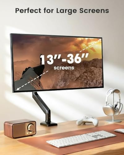 ErGear Single Monitor Arm for 13-36 Inch Screens, 22 lbs Capacity