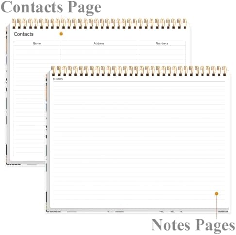 Weekly Productivity Planner - 8.5" x 11" Dashboard Desk Notepad Has 6 Focus Areas to List Tasks for Goals, Projects, Clients, Academic or Meal-Organize Your Daily Work Efficiently, 54 Weeks, Rose Flower