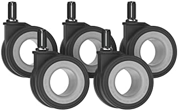 Office Chair Wheels 5-Pack Hubless 1000lb Hardwood Casters Grey Okina Mu