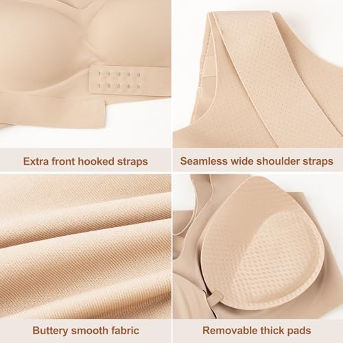 Posture Bra for Women Wireless Push Up Bralette Full Coverage Back Support Brasieres