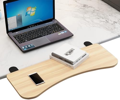 Ergonomics Desk Extender Tray with C-Clamp - Keyboard Tray 90° Foldable - Table Mount Armrest Shelf, Support Double Arm/Increase Desk Space, Relieve Fatigue, Keyboard Platform