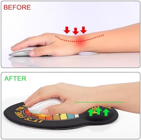 Ergonomic Mouse Pad with Wrist Rest Support,Gel Mouse Pads for Desk