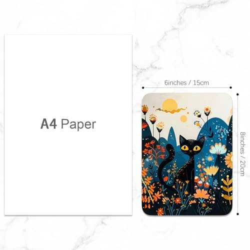 Small Mouse Pad, Mini Mouse Pad 6 x 8 Inch, Thick Rubber Waterproof Mouse Mat, Cute Mousepad for Women Men Wireless Mouse Laptops Home Office, Cute Cat