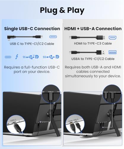 14" Laptop Screen Extender, Ultra Lightweight & Portable Monitor