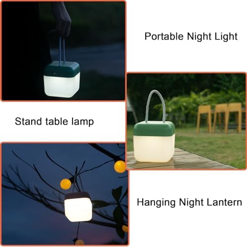 Portable Night Light for Kids,Rechargeable Bedside Lamp,Stepless Dimmable Portable Lantern,360° Lighting,Eye-Caring Table Lamp,3000K Warm Light,Perfect for Bedroom,Living Room,Camping and so on，Blue.