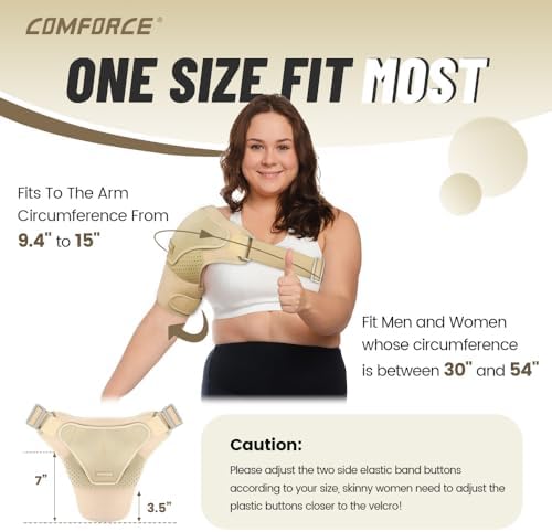 Copper Rotator Cuff Brace for Women&Men, Detachable Shoulder Brace