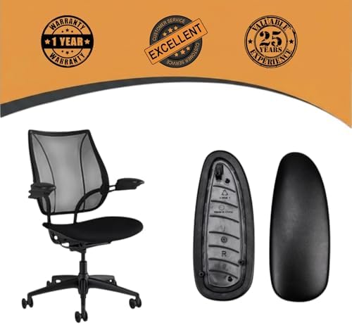 Solid-Core Replacement Black Arm Pads for Liberty Office Chair – Durable Gel Alternative Armrest Set (Left & Right) – Fits Height Adjustable Task & Stool Chairs – Fixes Cracked Pads