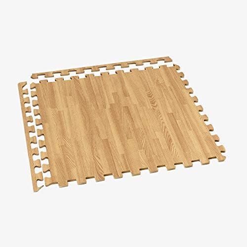 Forest Floor Farmhouse 3/8 Inch Thick Printed Foam Tiles, Premium Wood Grain Interlocking Foam Floor Mats, Anti-Fatigue Flooring – Stylish Flooring Solution