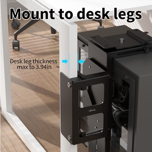 Pholiten Under Desk CPU Mount, 3.94" to 11.61" Wide