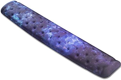 BRILA Keyboard Wrist Rest Support Cushion Pad for Computer, Laptop, Office Work, PC Gaming - Memory Foam Gel with Massage Holes Design - Non-Slip Easy Typing Wrist Pain Relief (Nebula)