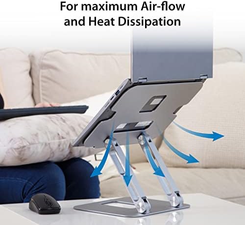 j5create Multi-Angle Aluminum Laptop Stand, Ergonomic Notebook Riser