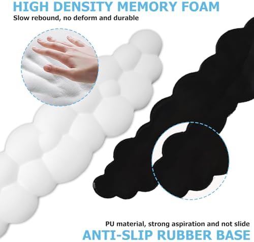 Cloud Wrist Rest Keyboard, Ergonomic Keyboard Wrist Rest Pad Set, White