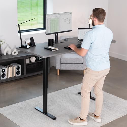VIVO Dark Gray 71 x 30 in Standing Desk, DESK-KIT-0B7G