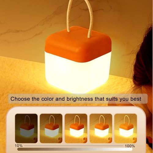 Portable Night Light for Kids,Rechargeable Bedside Lamp,Stepless Dimmable Portable Lantern,360° Lighting,Eye-Caring Table Lamp,3000K Warm Light,Perfect for Bedroom,Living Room,Camping and so on，Blue.