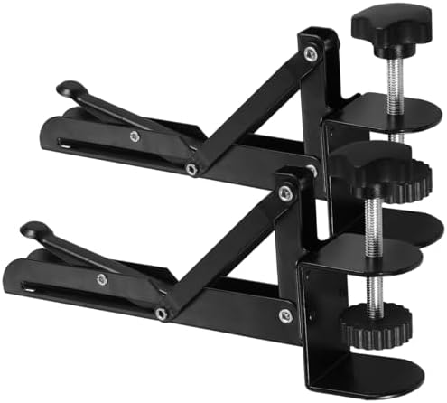 Angoily Foldable Keyboard Hand Support Bracket with Clamp Adjustable Desktop Extension Board 9.84X4.13X1.77In for Home Office Desk Keyboard Tray