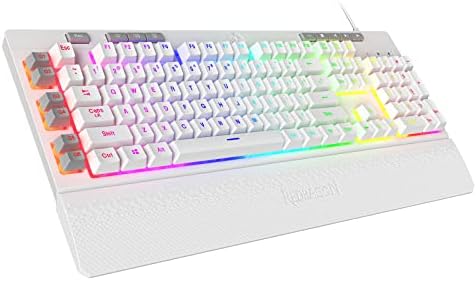 Redragon K512 RGB Membrane Gaming Keyboard, 6 Macro Keys & Easy Media Wheel