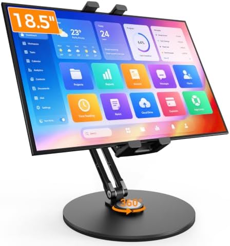 Portable Monitor Stand for Desk, Heavy Duty Adjustable Tablet Stand Holder
