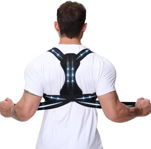 Posture Corrector for Men and Women, Adjustable Back Brace for Back, Neck and Shoulder Pain Relief, Back Support for Posture Improving Scoliosis, Hunchback, Hump, Thoracic, Spine Corrector (Medium)