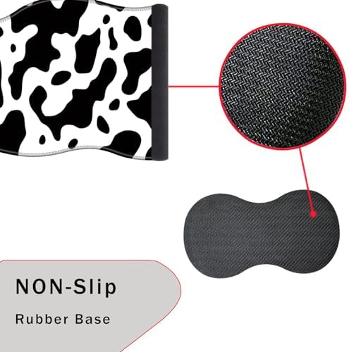 Mouse Pad with Wrist Support + Desk Mat + Coaster 3 in 1 Set, XXL Large Gaming Mousepad Ergonomic Mouse Pads for Desk Computer Laptop Office,Cute Cow Print