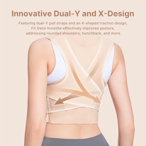 Fit Geno Invisilite Posture Corrector for Women Adjustable Upper Back Brace