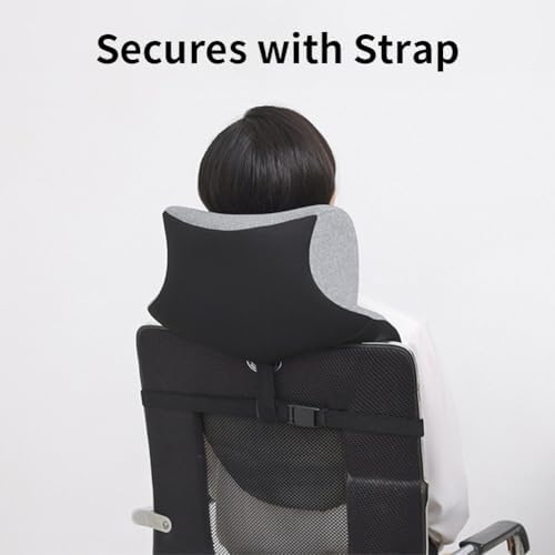 Office Chair Headrest, Adjustable Neck Support Pillow with Removable Washable Cover - Head Rest Attachment for Office Chairs and Wheelchairs, Neck Pillow for Desk Chair Napping (Pink)