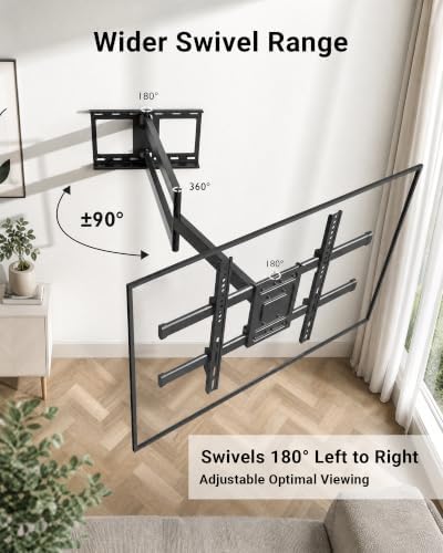 BONTEC Corner TV Wall Mount with Extra Long 40.9” Extension Arm,Tilt Swivel