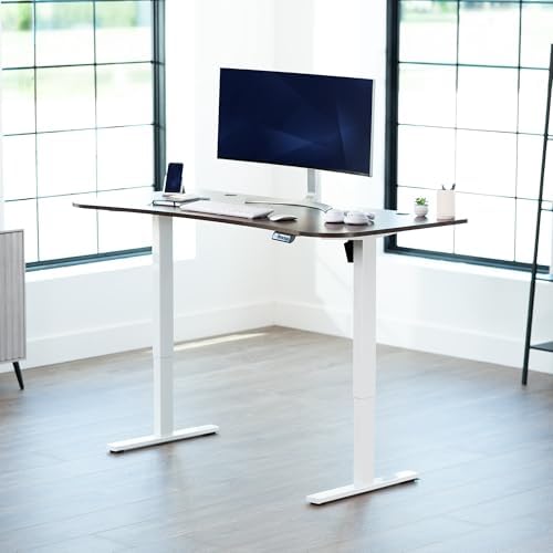 VIVO Rustic Vintage Brown 63 x 32 in Standing Desk, DESK-KIT-1W1N