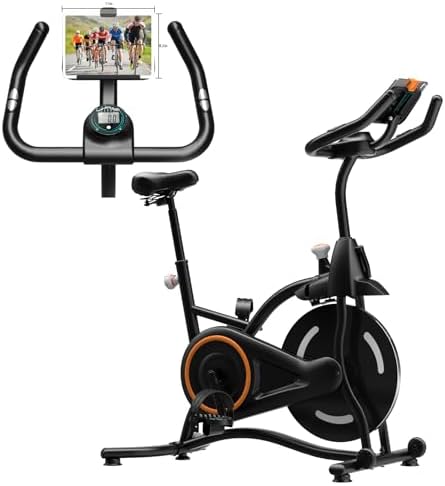 Exercise Bike, Stationary Bikes for Home, Compact Indoor Cycling Bike