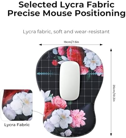 EooCoo Mouse Pad with Gel Wrist Rest, Ergonomic Mousepad Wrist Alignment