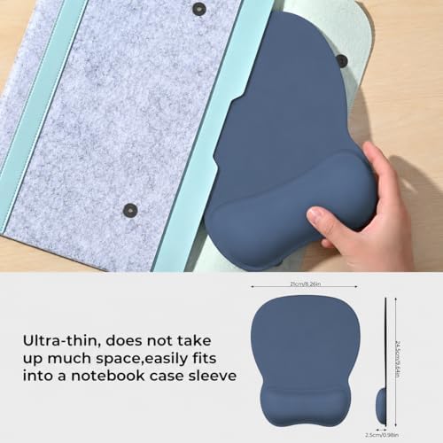 EooCoo Ergonomic Mouse Pad with Wrist Rest, Memory Foam Support Mousepad