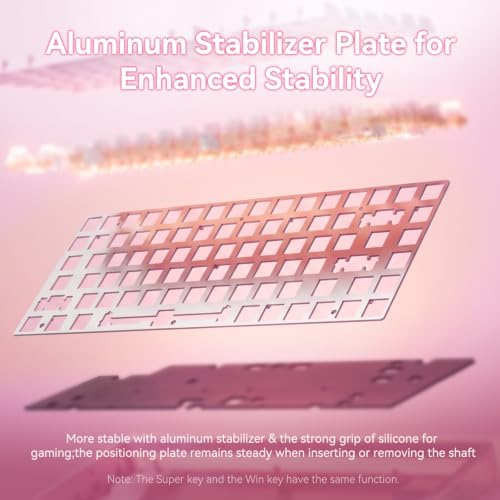 Aula Hero 75 HE Wireless Mechanical Keyboard,Pink Creamy Keyboard w/8000mAh