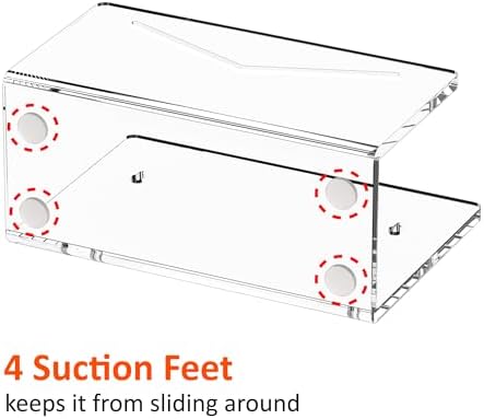 FUCDTEFC Acrylic Mail Holder, Mail Organizer Wall Mounted Clear File Letter Organizer, Vertical Envelope Mail Holder for Desk, Lightweight Countertop Bill Sorter Invoice Stand for Home Office School