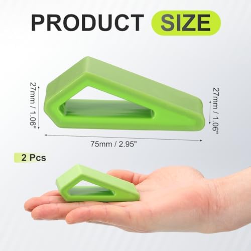 PATIKIL Laptop Wedge, 2-Pack Portable Laptop Stand Computer Notebook Holder Keyboard Stand Lifter Risers Plastic Anti-Slip Ventilated Elevated Feet for Desktop Keyboard Tablet, Green