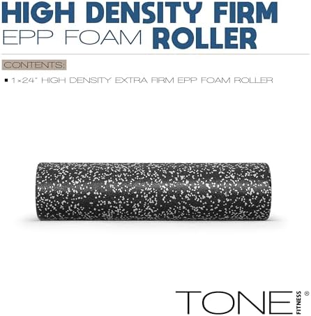 TONE Fitness Firm High-Density Foam Roller for Exercise, Massage & Recovery