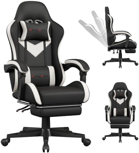 Gaming Chair Ergonomic Gamer Computer Office Chair,Footrest Lumbar Support