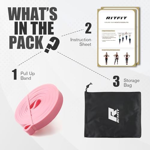 RitFit Pull Up Assist Band in Natural Latex for Stretching and Mobility