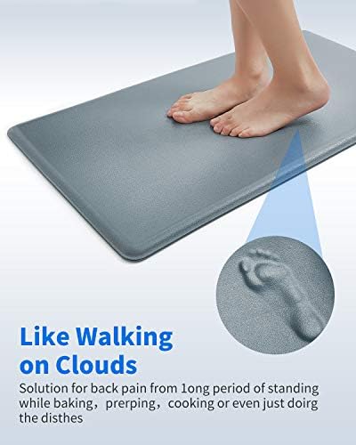 Kitchen Rugs and Mats Kitchen Mat Set of 2 Anti Fatigue Standing Mat for Kitchen, Office, Laundry Room and Stand-up Desks