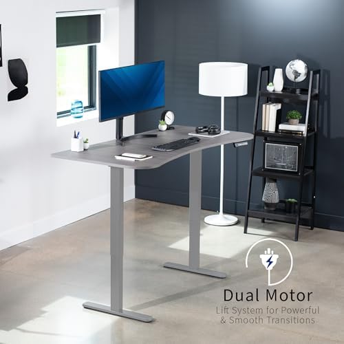VIVO Dark Gray 60 x 24 in Standing Desk, DESK-KIT-E2G1G