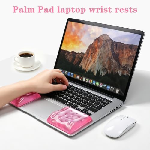 Ergonomic Gel Wrist Rests for Laptop 2pcs - Pink