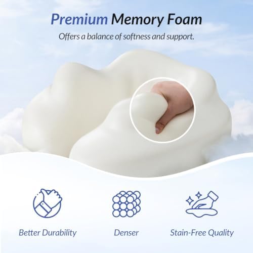 ZIKEE Travel Pillow for Airplane, Adjustable Chin Support for Stable Sleep, Ergonomic Neck Pillow to Support Head & Neck on Flights, Ear-Friendly Memory Foam Airplane Pillow, Carry Case, Airy Cover