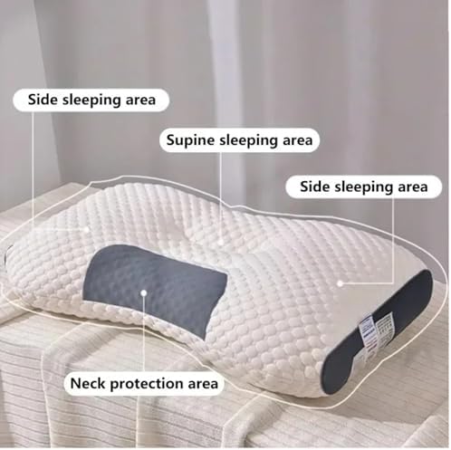 Ergonomic Pillow Contour Orthopedic Neck Traction for Shoulder Neck Pain Relief Side Sleeper,Cervical Neck Support Massage Lifting Pillow High Elastic Machine Washable