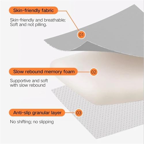 2 Pcs Memory Foam Cushion for Office Chair Wheelchair Sofa Seat Pad