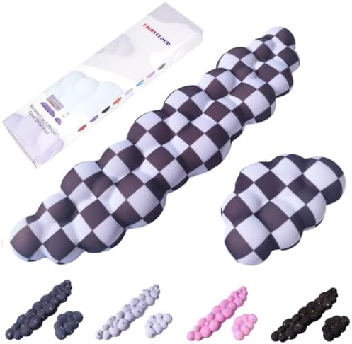 Cloud Wrist Rest Set for Keyboard & Mouse. Silky Fabric Surface
