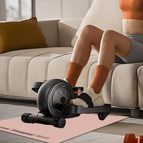 Elliptical Mat for Under Desk Elliptical Machine - Non-Slip Floor Mat for Ellipse Leg Exerciser, Legxercise Pro & Pedal Exerciser - Workout Mat for Home & Office Stability & Floor Protection Pink