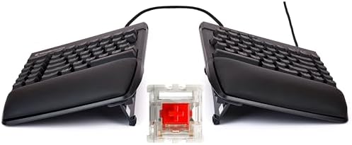 KINESIS Freestyle Edge RGB Plus Split Mechanical Keyboard | Hotswap Linear Switches | RGB | Ergonomic | Detachable Palm Support | Fully Programmable | Mac Keycaps Included | Lift Kit Included