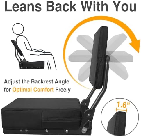 HUTMANG Swivel Backrest Stadium Seats,bleacher Chairs with Back and Cushion