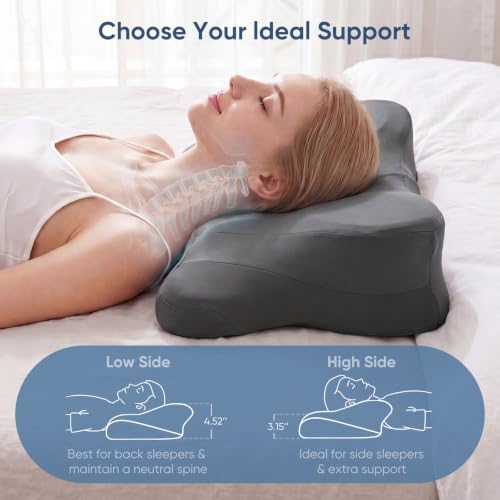 Cervical Neck Pillow, Memory Foam Contour Pillow, Queen