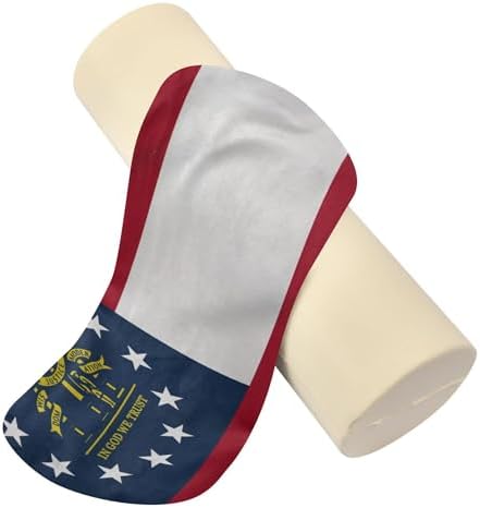 Bolster Pillows for Bed Firm Neck Roll Pillow Round Pillows Decorative Foam Cylinder Pillow Bed Support Pillow State of Georgia Ga Flags