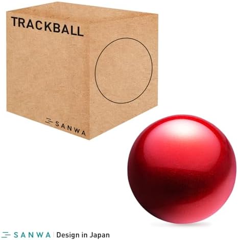 SANWA Trackball 44mm/1.73in, Replacement Ball for GMAWBTTB138N/GMATB137, ELECOM DEFT PRO, and Other Compatible Trackball Mouse, Glossy Red